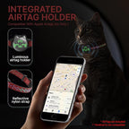 typecase Waterproof Airtag Cat Collar, Breakaway, Reflective Fish Pattern, Lightweight, Hidden Airtag Holder, GPS Tracker - Cats, Kittens (9-13")