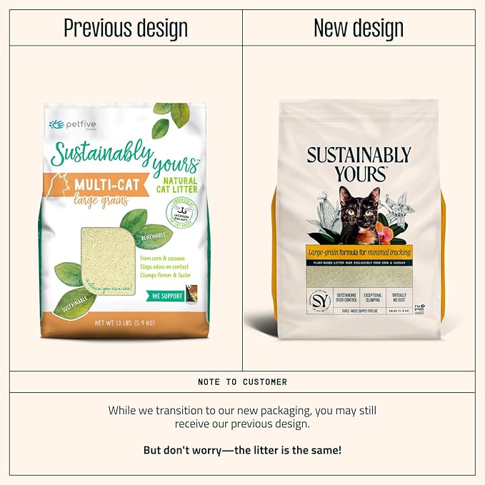 Sustainably Yours Cat Litter, Large-Grain Formula 10 lbs