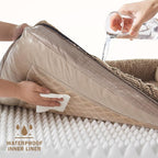 INVENHO Orthopedic Dog Bed Medium Size, Washable Egg-Crate Memory Foam Dog Couch with Washable Removable Cover, Waterproof Lining and Nonskid Bottom