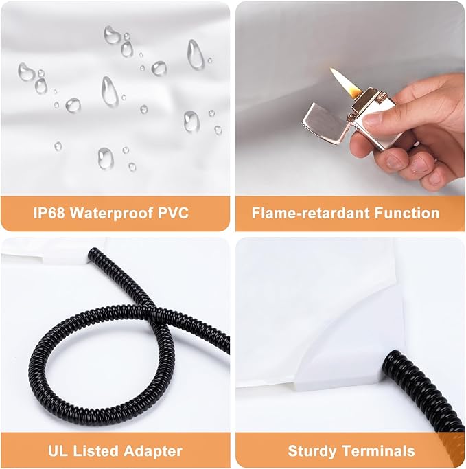 GASUR Heated Dog Bed, Waterproof Electric Dog Cat Heating Pad with Timer, Temperature Adjustable Heated Cat Bed for Winter, Auto Power-Off, Anti-bite Heating Pad for Dogs Cats-47''x28'', XLarge