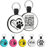 MYLUCKYTAG QR Code Silicone Dog ID Tag, Quiet & Durable, Engraved Dog Collar Tag with Online Pet Profile & Location Alert Email