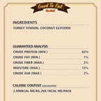 Gootoe Turkey Tendon Dog Treats – 100% USA-Sourced, Natural Snack, Premium Training Chews, Hypoallergenic, Reseal Value Bags, Size for Medium & Small Dogs, Braid (Medium) 3.17 oz/Pack (90gm)