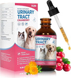 Dog UTI Treatment,Cat Urinary Tract Infection Drops, Renal Health for Cats Pets - Kidney Support,Bladder Control for Dogs Incontinence - Cat UTI Remedy Cranberry & D-Mannose Supplemen