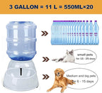 Automatic Dog Water Dispenser, 3 Gallon| 11L Gravity Automatic Pet Water Dispenser Station, Pet Waterer for Dogs and Cats, Large Capacity Water Feeder
