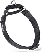 Hyhug Martingale Collar for Dogs Large Black |Escape - Proof Heavy Duty Nylon Durable No Pull, Ideal for Training & Daily Walks