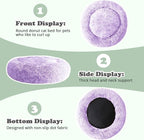 JOLLYVOGUE Dog & Cat Bed, Calming Anti-Anxiety Pet Bed for Small Dogs, Fluffy Donut Cushion for Small and Medium Pets (20")