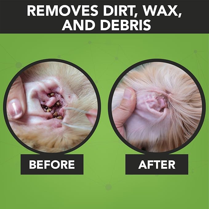 NOVEHA - Dog Ear Cleaner Wipes, Daily Ear Cleaner for Dogs & Cats - Stop Ear Itching with Aloe, Eucalyptus & Witch Hazel Ear Wipes for Dogs - for Odor Control, Dirt and Wax Removal, Unscented (300 Ct)