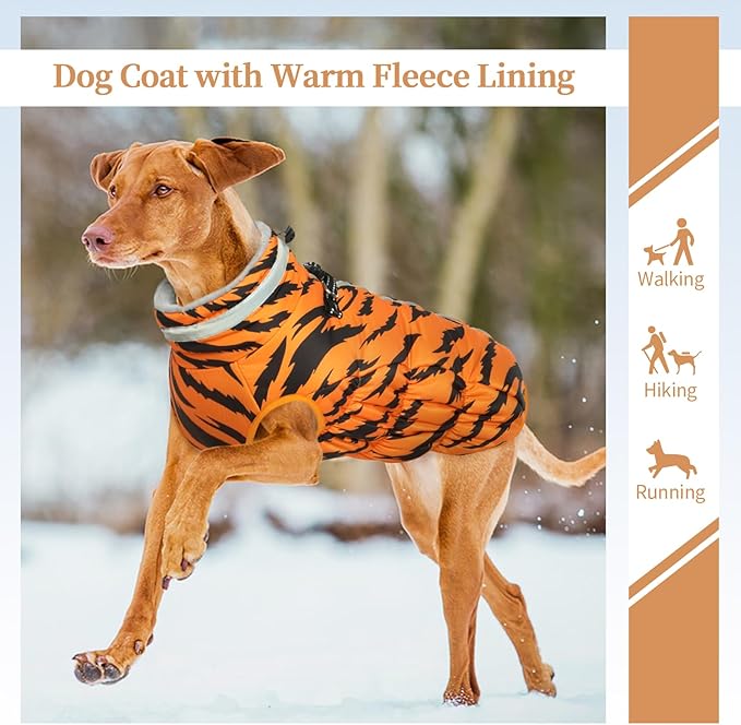 Dog Coats for Small Dogs, Puppy Coat, Warm Winter Jacket, XS Dog Coat with Harness Built in, Waterproof Pet Cold Weather Coats, Puppy Winter Clothes Snowsuit Chihuahua Maltese,XS