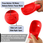 Mr. Pen- Dog Water Bottle, 19 oz, Large, Red, Portable Dog Water Bottle Dispenser, Not Dishwasher Safe
