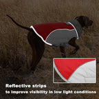 Doglay Dog Coat Waterproof Warm Dog Winter Jacket,Christmas Reflective Fleece Puppy Winter Coat with Harness Hole, Adjustable Snow Jacket for Small Medium Large Dogs