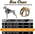 rabbitgoo Dog Harness for Large Dogs No Pull, Tactical Service Pet Vest with Molle and Control Handle, Adjustable and Reflective Military Harness for Easy Walking and Training, Brown, L