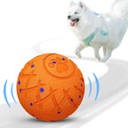 Smart Interactive Dog Toy, Automatic Moving, Bouncing and Stimulation, Silent Foam Material, IP54 Waterproof Rating, Active Rolling,Dog Ball for Medium and Large Dogs,Dog Birthday (Orange)