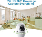 Pan/Tilt Indoor Security Camera, 5G&2.4G WiFi Indoor Cameras Wireless for Home Security, Baby/Pet/Dog/Cat Camera with Phone App, Motion Sensor & Night Vision, 2-Way Audio, TF/Cloud Storage