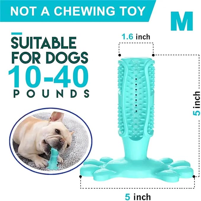 Chew Toy for Dog Toothbrush Stick Dog Toys for Aggressive Chewers Interactive Toys Treats Tough Toy to Keep Them Busy Chew for Small Dogs (Blue, L)