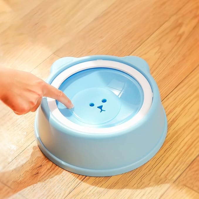 Stop Messy Floors! Yaruiguang Anti-Splash Dog Bowl - No-Spill Water Bowl for Drippy Dogs and Cats, Non-Tip Design for Dry Chin and Clean Floors