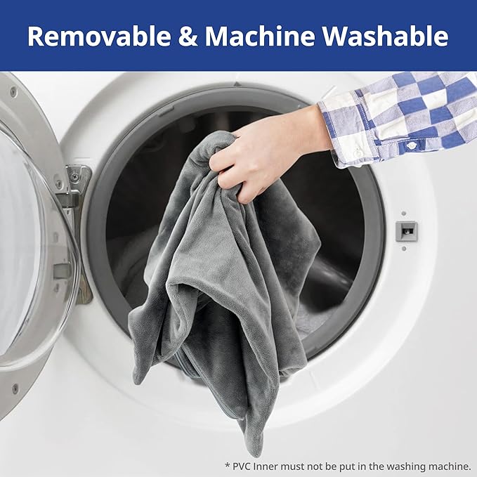 NICREW Dog Heating Pad, Temperature Adjustable Heated Dog Bed with Auto Shut Off Timer, Indoor Pet Heated Bed Mat for Cats and Dogs, 35.4 x 23.6 Inches, 120W (max)