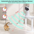 TBTeek Motion-Activated Interactive Cat Toy, USB Rechargeable Automatic Cat Toy with Rotating Light, 4 Speed Modes for Indoor Cats, Kittens & Dogs