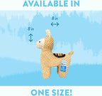 Spunky pup Clean Earth Plush Dog Toy with Squeaker - Recycled, Eco-Friendly, Floats for Beach, Lake, Pool - Llama