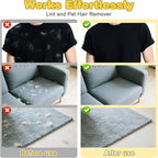 2 PCS 2025 Upgraded Five-Finger Pet Hair Remover Electrostatic Gloves, Pet Hair Removal Glove for Dog Cat Grooming, Durable Dogs Cats Hair Removal Tool for Furniture Car Couch Carpet Clothes