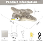 Cat Toys, Flapping Bird Cat Toy(No Flying), Interactive Catnip Toy with Springs & Catnip Bags, Chirping Noise Rechargeable Moving Wings Dog Cat Kitten Toys, Flappy Flying Pets Toy for Indoor