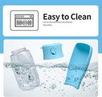 Dog Water Bottle, Leak Proof Portable Puppy Water Dispenser, Travel Puppy Water Bowl, Foldable Transparent Dog Water Bottle for Pets Outdoor Walking, Hiking, Travel, Food Grade Plastic - 19oz Blue