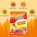 Jungle Calling Dog Treats, Chicken Jerky Dog Treats, Rawhide Free Chicken Wrapped Bones Training Chews, Made with Real Meat and Duck Cartilage Chewy Snacks