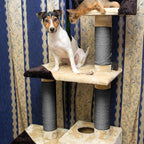 Sisal Rope 6mm for Cat Scratcher Repair and Replace Cat Scratching Post, DIY Scratching Furniture - Cat Tree, Scratch Carpet & Mat, Cat Kicker Toys, Gray 164ft/50m