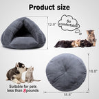 Self Warming Plush Pet Bed Cat Cave Pet Tent Cave Bed Cozy Cat Sleeping Bag Snooze Mat for Winter Pets Cats Small Dogs Puppies and Kittens
