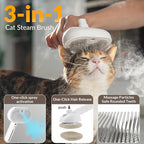 Pet Steam Brush for Dog & Cat, Water Brush for Long & Short Haired Pets with Mist Spray, Deshedding Tool, Pet Hair, Tangle-Free Grooming Brushs for Long/Short Haired Pets