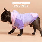 BINGPET Tie Dye Dog Hoodie,Fleece Dog Sweatshirt Puppy Sweater with Leash Hole,Warm Dog Sweater Dog Winter Clothes with Pocket,Pet Outfit Dog Sweaters for Small Medium Dogs Boy and Girl (Pink,M)