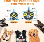 7" Dog Toy Soccer Ball with Straps, Herding Ball for Dogs, Outdoor Interactive Dog Toy, Dog Fetch Toy, Ideal for Medium & Large Dogs, Great Puppy Birthday Gifts