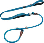 Fida 2-in-1 Slip Leads for Dogs with Double Handles, Tangle Free Leash for Large Dogs That Pull, Heavy Duty No Pull Training Leash Reflective Soft Padded for Large & Medium Breed(6ft,Blue)
