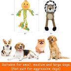 Rope Dog Toys to Keep Them Busy - Tug of War Dog Toys for Boredom Plush Interactive Squeaky Puppy Toys for Small Medium Large Dogs