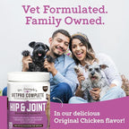 Dr. Joseph's VetPro Complete Dog Hip and Joint Supplement, 120 Count, Chicken Flavored Pain and Inflammation Relief Chews with Glucosamine, Chondroitin, MSM, Turmeric, Vitamin C, Omega 3