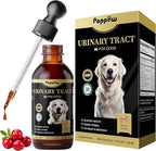 Dog UTI Treatment & Urinary Tract Support – Natural Herbal Drops with High Cranberry Extract, Vitamin B6 for Urine pH Balance, Bladder & Kidney Function, Split Dropper, Bacon Flavor, 2Oz