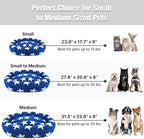 Calming Donut Dog Beds for Small to Medium Dogs, Cuddler Round Dog Beds for Sweet Dream, 27 Inch Cat Beds for Indoor Cats Up to 25 lbs Pet, Washable Dog Bed with Removable Water Resistant Lining Cover