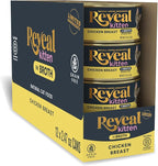 Reveal Natural Wet Kitten Food in Broth, Limited Ingredient Grain Free Canned Kitten Food, Protein with No Artificial Additives, Chicken Breast in Broth (12 x 2.47 oz Cans)