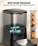 oneisall Automatic Cat Feeder, WiFi Cat Food Dispenser with App Control, Auto Cats Feeder Automatic for Dry Food, Smart Pet Food Dispenser with Portion Control for Small Pets Indoor