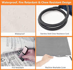 TJOY Pet Heating Pad Electric Heating Pad for Dogs and Cats Indoor Warming Mat Heated Pet Bed with Auto Power Off (M:22''x18''(Gray))