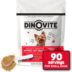 Dinovite Dog Probiotics for Yeast, Itchy Skin and Itchy Ears - Daily Skin & Coat, Digestive, and Immune Support for Small Dogs 1-18lbs – 90-Day Supply, Omega 3 Fatty Acids, Essential Pre & Probiotics