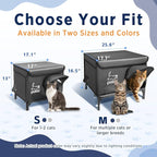 Rugged Heated Cat House for Outdoor Cats in Winter, Extremely Insulated & 100% Weatherproof, Elevated Feral Cat Shelter with Waterproof Eaves & Safe Escape Door for Stray & Barn Cats