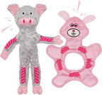 Dog Toys to Keep Them Busy, Plush Tug of War Interactive Rope Dog Toys, Squeaky Chew Toys for Small Medium Large Dogs