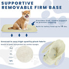 Lightweight Dog Purse Carrier for Small Dogs Under 15 lbs, Puffy Quilted Pet Carrier Tote for Puppies with Safety Leash Clip, Women's Hands-Free Dog Carrier Bag for Travel/Shopping (Beige)