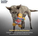 Huxley & Kent Funny Dog Toy w/Squeaker – Holiday Power Plush Squeaky Dog Toys for Small, Medium & Large Dogs – Soft Stuffed Animal for Indoor Play & Fetch - Ugly Sweater G-Man, Small