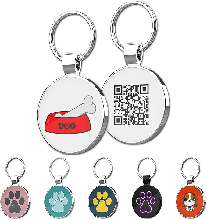 MYLUCKYTAG QR Code Dog Tags - Scan for Instant Pet Location Alert Email