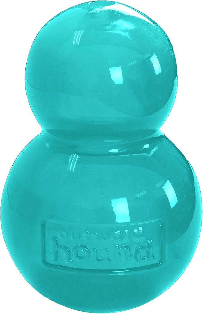 Outward Hound Double-Tuff Stuffable Dog Toy, Medium 4-Inch Green - Treat Dispensing Chew Ball for Small to Medium Dogs, Interactive Puzzle for Enrichment & Slow Feeding