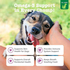 Zesty Paws OraStix for Dogs – Omega Sticks with Hemp Salmon Krill Oil Bone Broth Anti Itch Skin Coat Care Hip & Joint Health Heart Immune System Support Dog Tartar Teeth Cleaning 25oz