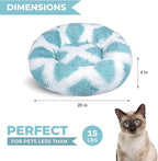 Whiskers & Friends Cat Bed, Cat Beds for Indoor Cats Washable, Orthopedic Soft Fluffy Round Calming Pet Bed for Small to Large Kitty Kittens & Dogs, Small Dog Beds & Furniture