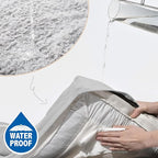 Comfort Expression Large Dog Beds Waterproof Orthopedic Foam Dog Sofa Beds Comfy Pet Bed with Washable Removable Cover & Non-Slip Bottom(Large,Grey White)