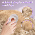 4 in 1 Cat & Dog Steam Brush for Long/Short Hair Shedding - Rechargeable Pet Grooming Brush with Anti-Static Steam Spray, Foldable Handle & Dual Massage Modes for Home Pet Spa Cleaning